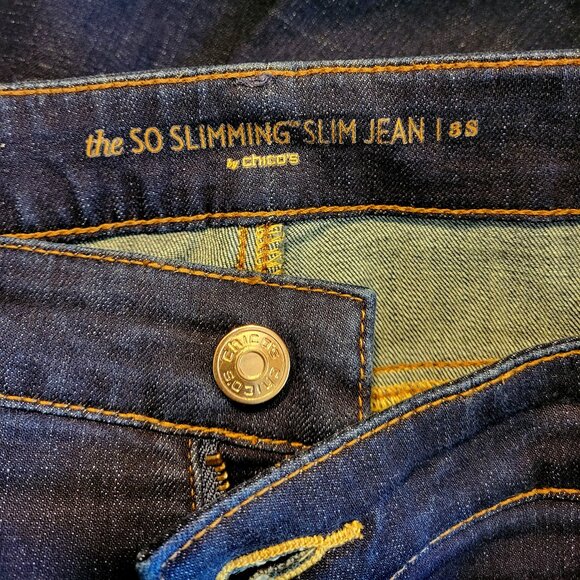 Chico's So Slimming Straight Leg Jeans - Size 3 Short - Picture 5 of 6
